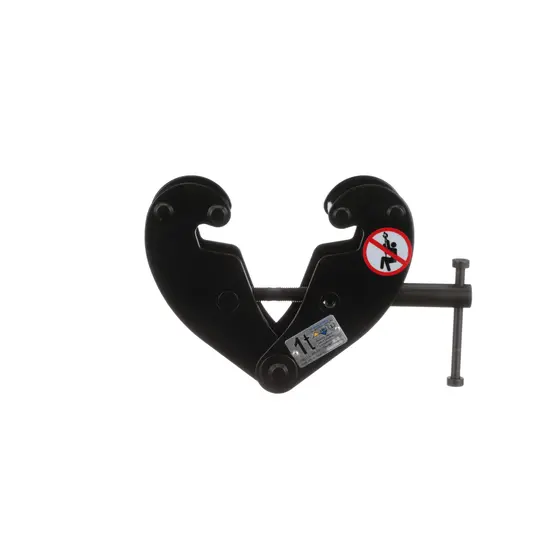 Black AMH Hoist Beam Clamp, 5 Tons, 3 in.-12 in. Ancho de la brida de la viga