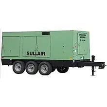 foto de producto de compresor de aire verde con seis ruedas